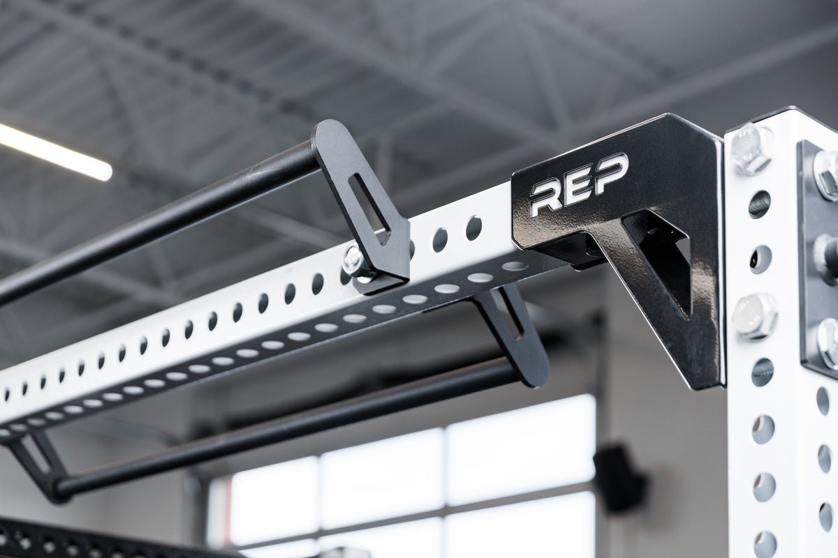 The REP Fitness Crossmember Pull-Up Bar on an 82 inch crossmember